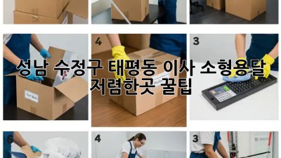 성남 수정구 태평동 이사 소형용달 저렴한곳 꿀팁! ✨