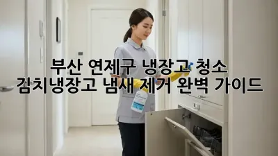 부산 연제구 냉장고 청소, 김치냉장고 냄새 제거 완벽 가이드